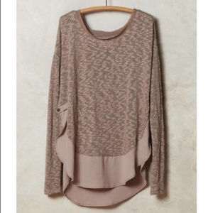 ANTHROPOLOGIE Deletta Nubby Circle Tee S Sweater